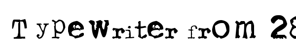 Typewriter from 286 font preview